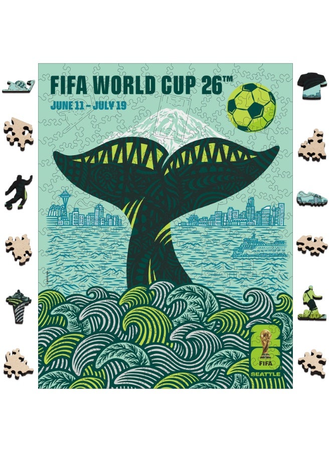 FIFA World Cup FIFA Official Licensed World Cup 26™ Host City Seattle Wooden Jigsaw Puzzle 200 Pieces - Image 1